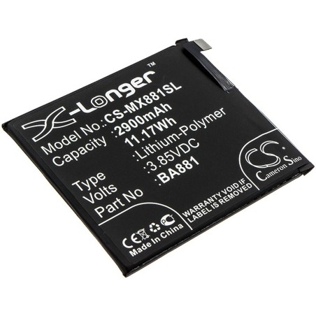 Batterie pour MeiZu 15 (2900 mAh/11.17 Wh, 3.85 V)