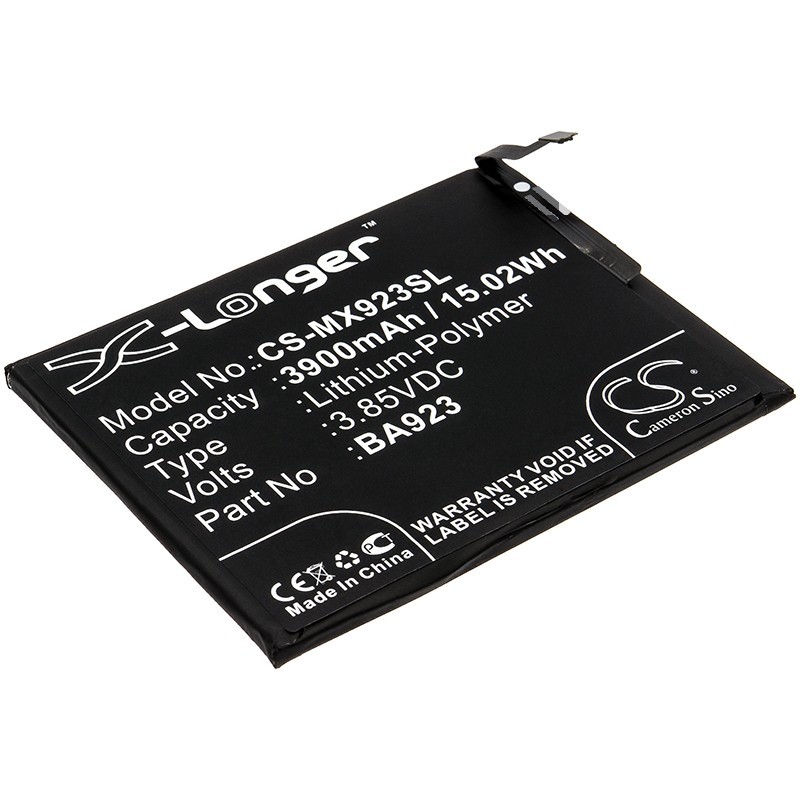Batterie pour MeiZu Note 9 (3900 mAh/15.02 Wh, 3.85 V)
