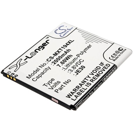 Batterie pour Motorola XT1920-16 (2000 mAh/7.6 Wh, 3.8 V)