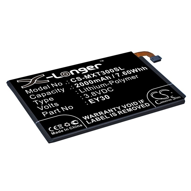 Batterie pour Motorola XT1096 (2000 mAh/7.6 Wh, 3.8 V)