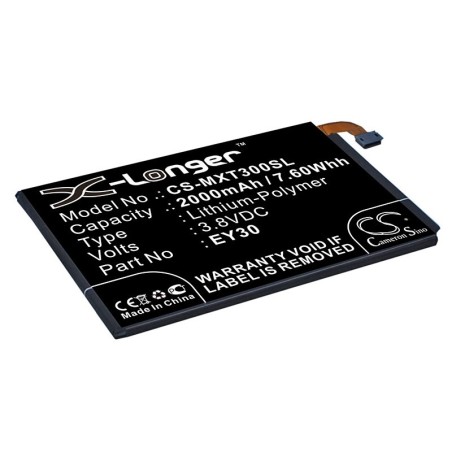 Batterie pour Motorola XT1096 (2000 mAh/7.6 Wh, 3.8 V)