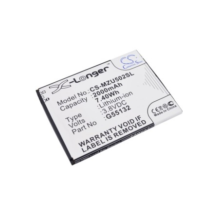 Batterie pour Navon Mizu D502 (2000 mAh/7.6 Wh, 3.8 V)