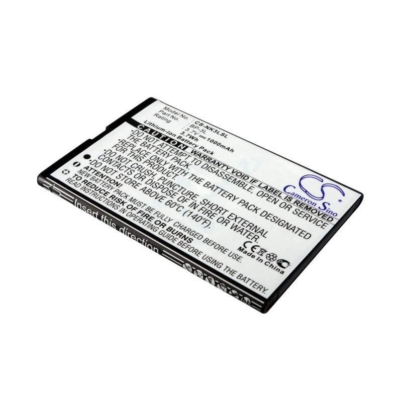 Batterie pour Nokia 603 (1000 mAh/3.7 Wh, 3.7 V)