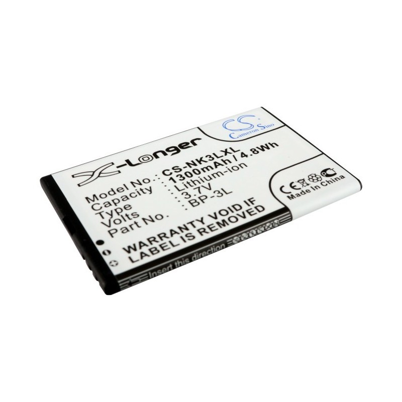 Batterie pour Nokia 303 (1300 mAh/4.81 Wh, 3.7 V)