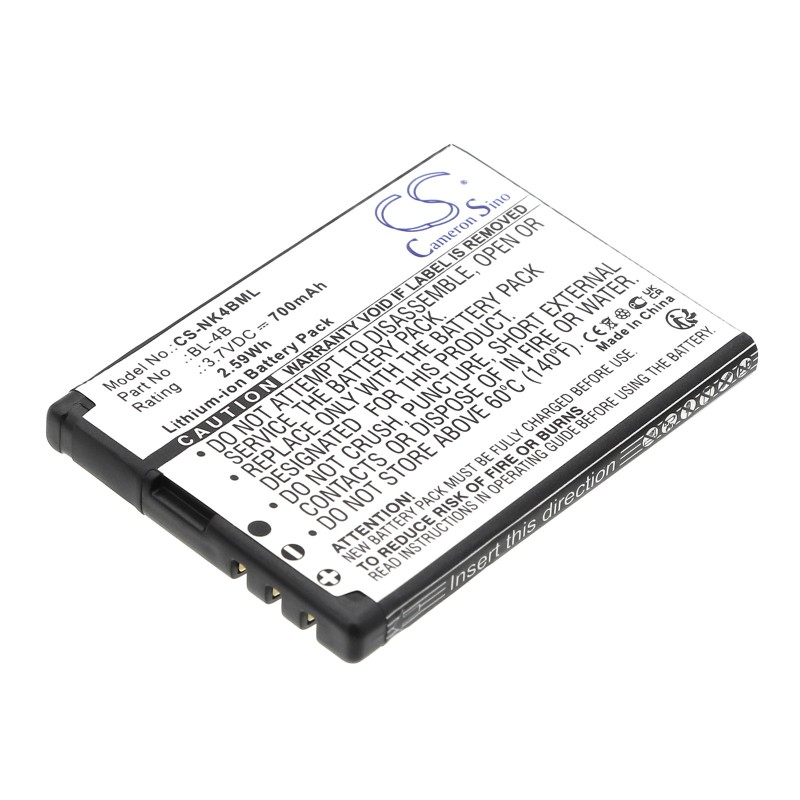 Batterie pour Nokia 5000 (700 mAh/2.59 Wh, 3.7 V)