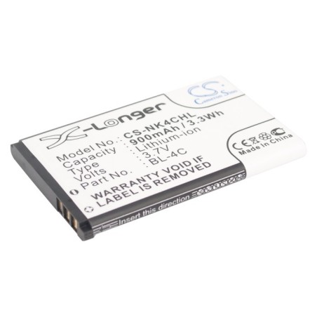 Batterie pour Nokia BL-4C (900 mAh/3.33 Wh, 3.7 V)