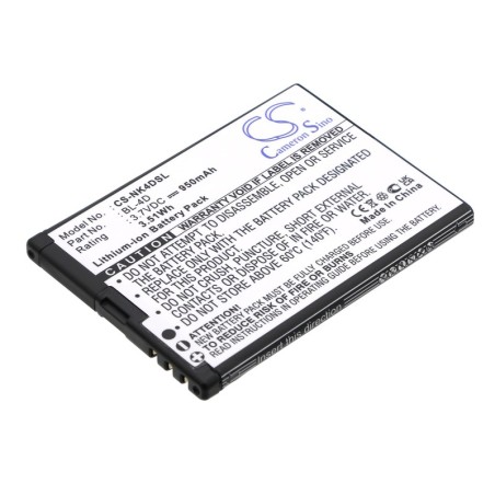 Batterie pour Nokia N97 Mini (950 mAh/3.52 Wh, 3.7 V)