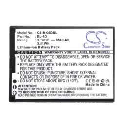 Batterie pour Nokia N97 Mini (950 mAh/3.52 Wh, 3.7 V)