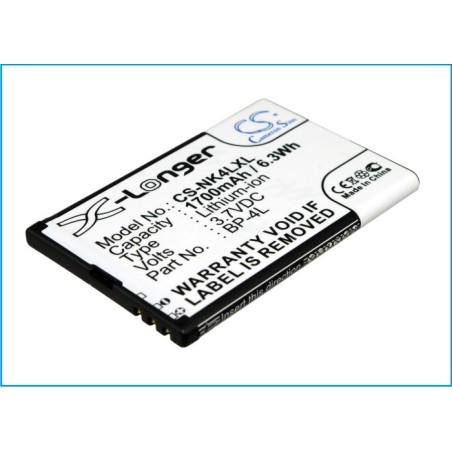 Batterie pour Nokia E90 (1700 mAh/6.29 Wh, 3.7 V)