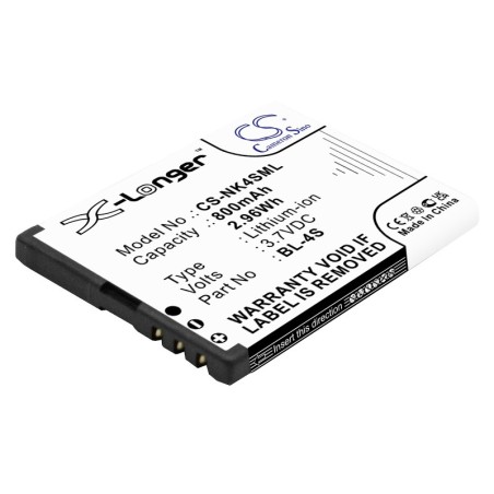 Batterie pour Nokia 2680 slide (800 mAh/2.96 Wh, 3.7 V)