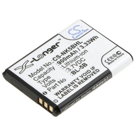 Batterie pour Nokia 7260 (900 mAh/3.33 Wh, 3.7 V)