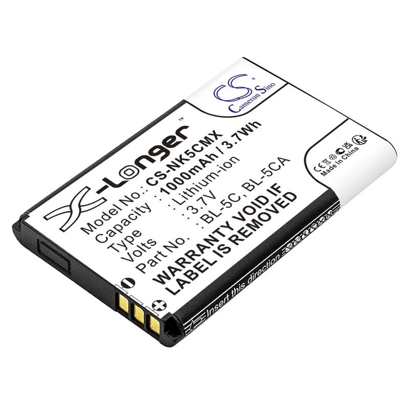 Batterie pour Nokia 3600 (1000 mAh/3.7 Wh, 3.7 V)