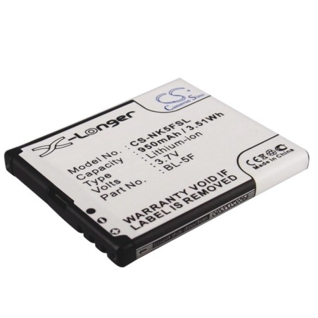 Batterie pour Nokia X5 (950 mAh/3.52 Wh, 3.7 V)