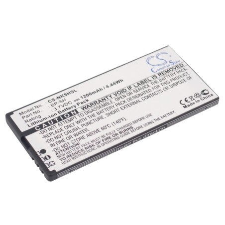 Batterie pour Nokia BP-5H (1200 mAh/4.44 Wh, 3.7 V)