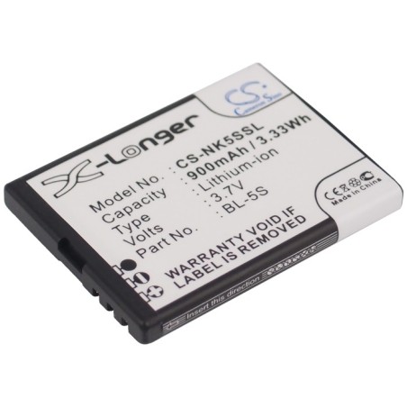 Batterie pour Nokia 2330 Classic (900 mAh/3.33 Wh, 3.7 V)