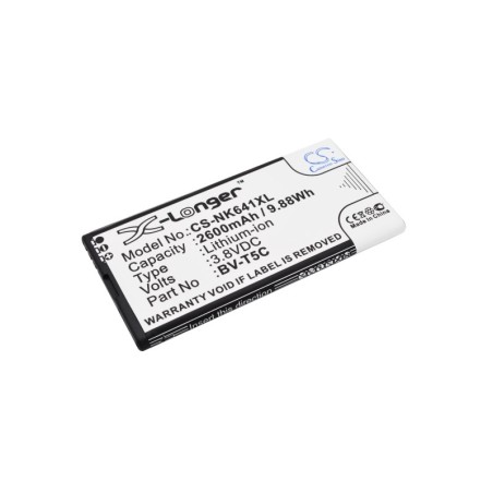 Batterie pour Nokia BV-T5C (2600 mAh/9.88 Wh, 3.8 V)