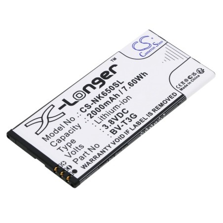Batterie pour Microsoft BV-T3G (2000 mAh/7.6 Wh, 3.8 V)