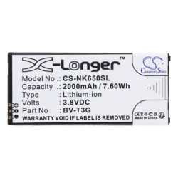 Batterie pour Microsoft BV-T3G (2000 mAh/7.6 Wh, 3.8 V)