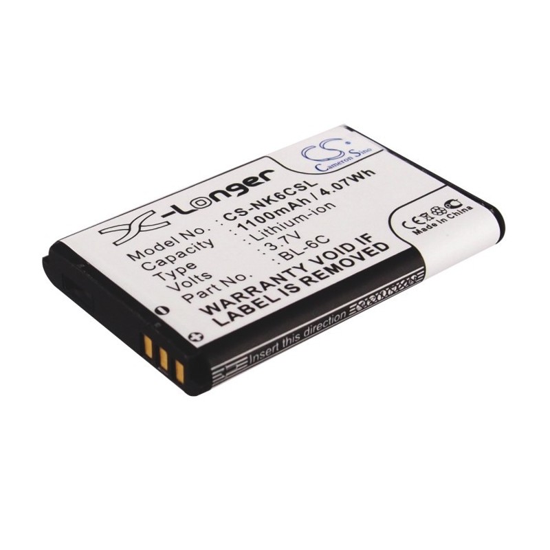 Batterie pour Nokia N-Gage QD (1100 mAh/4.07 Wh, 3.7 V)