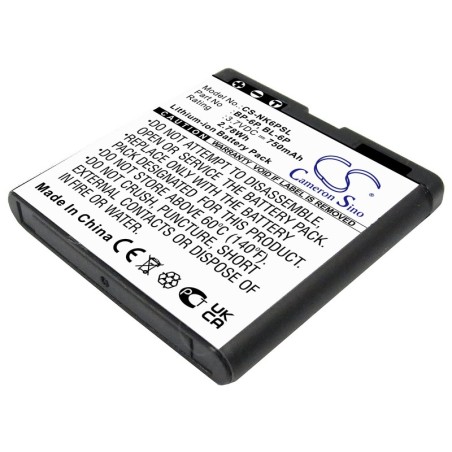 Batterie pour Nokia BL-6P (750 mAh/2.78 Wh, 3.7 V)