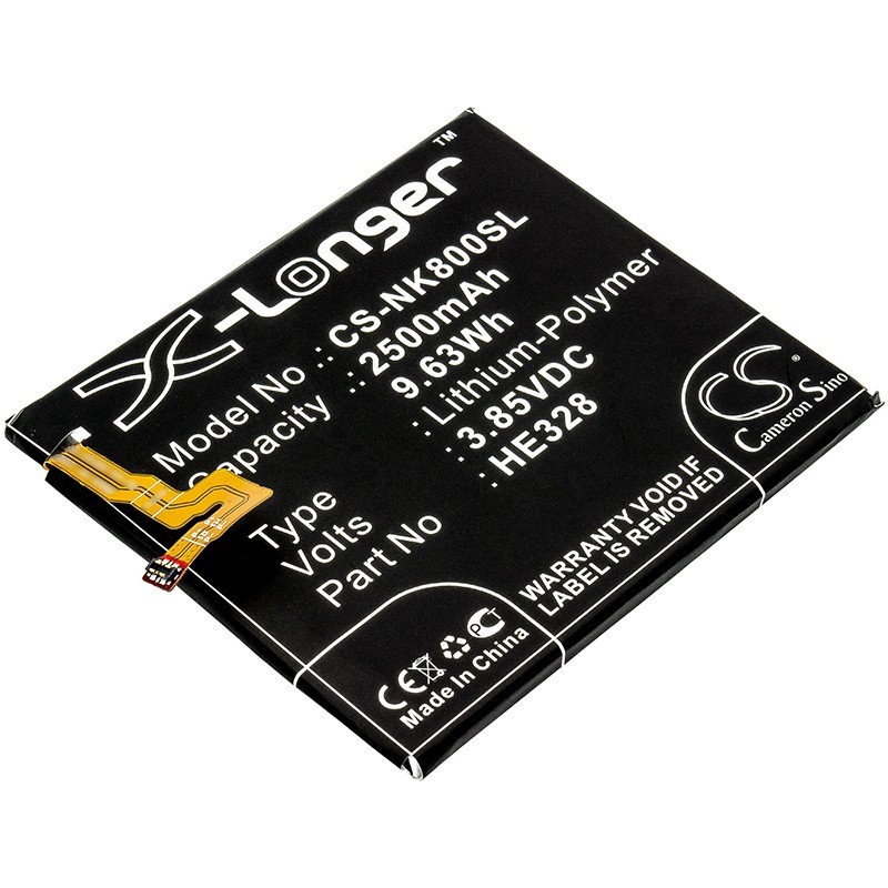 Batterie pour Nokia 8 (2500 mAh/9.63 Wh, 3.85 V)