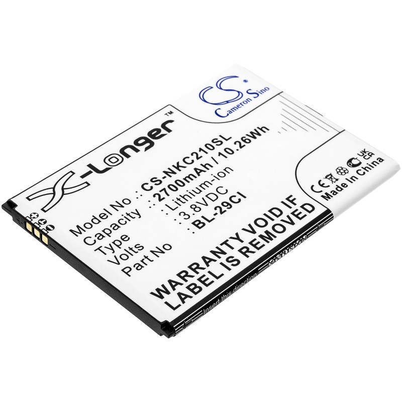 Batterie pour Nokia C20 (2700 mAh/10.26 Wh, 3.8 V)