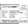 Batterie pour Nokia C20 (2700 mAh/10.26 Wh, 3.8 V)