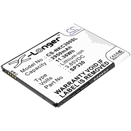Batterie pour Nokia SP330 (2950 mAh/11.36 Wh, 3.85 V)