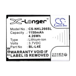 Batterie pour Nokia BL-L4E (1150 mAh/4.26 Wh, 3.7 V)