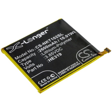 Batterie pour Nokia HE319 (2600 mAh/10.01 Wh, 3.85 V)