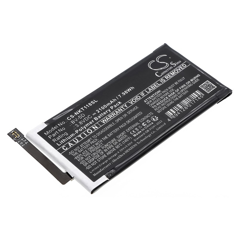 Batterie pour Nokia BV-5D (2100 mAh/7.98 Wh, 3.8 V)