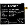 Batterie pour Nokia HE351 (2900 mAh/11.17 Wh, 3.85 V)