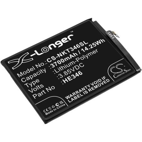 Batterie pour Nokia HE346 (3700 mAh/14.25 Wh, 3.85 V)