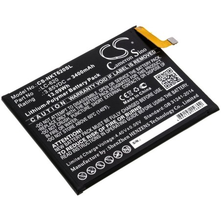 Batterie pour Nokia LC-620 (3400 mAh/13.09 Wh, 3.85 V)