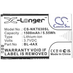 Batterie pour Nokia BL-4AX (1500 mAh/5.55 Wh, 3.7 V)