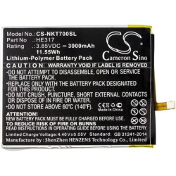 Batterie pour Nokia 7 (3000 mAh/11.55 Wh, 3.85 V)
