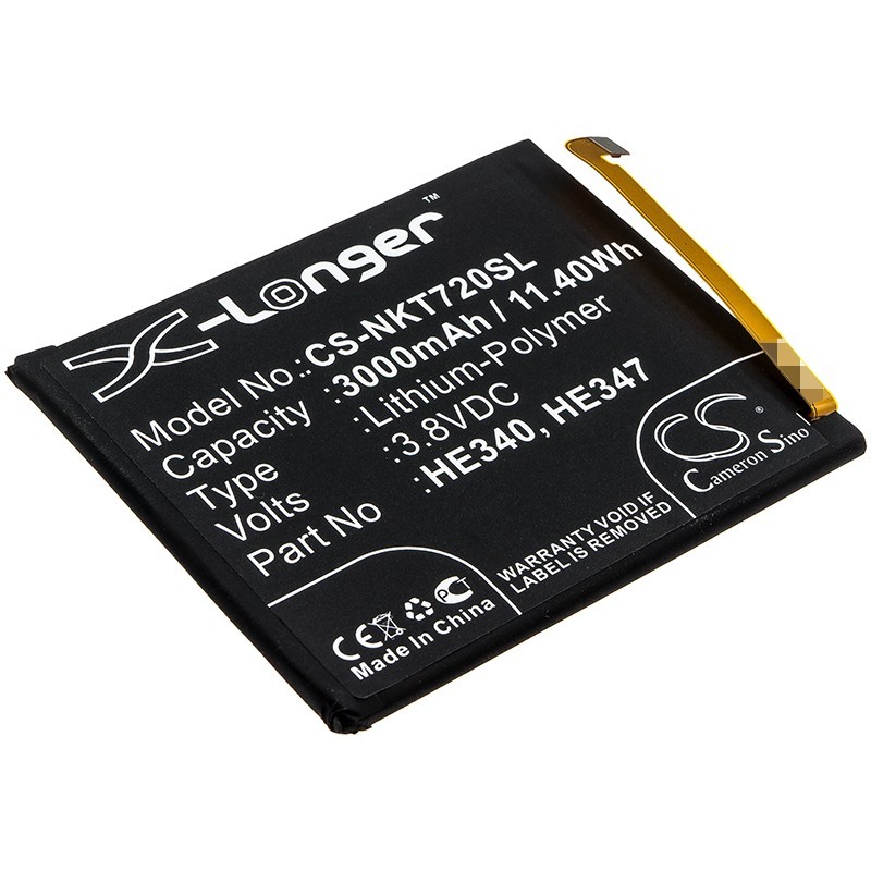 Batterie pour Nokia HE340 (3000 mAh/11.4 Wh, 3.8 V)