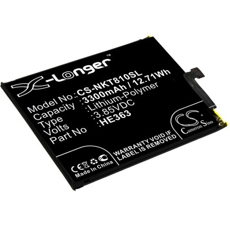 Batterie pour Nokia TA-1128 (3300 mAh/12.71 Wh, 3.85 V)