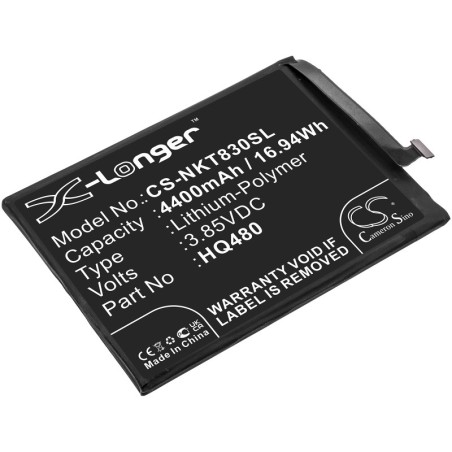 Batterie pour Nokia HQ480 (4400 mAh/16.94 Wh, 3.85 V)