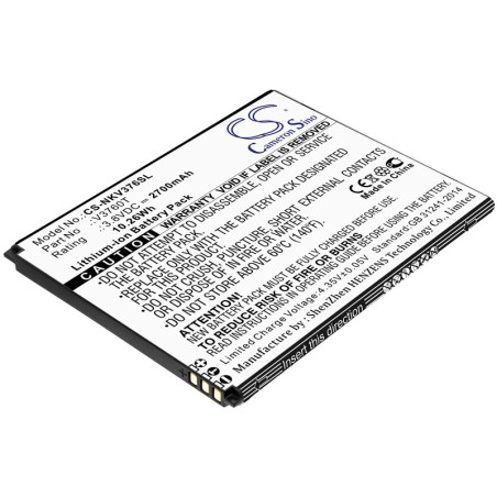 Batterie pour Nokia C2 (2700 mAh/10.26 Wh, 3.8 V)