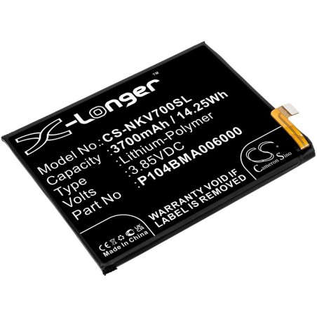 Batterie pour Nokia TA-1322 (3700 mAh/14.25 Wh, 3.85 V)