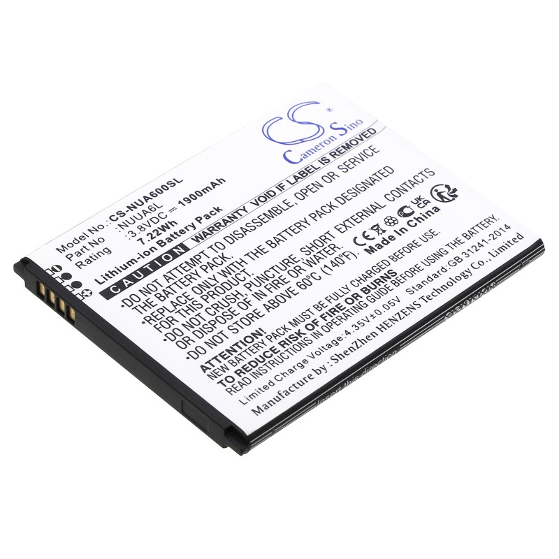 Batterie pour NUU A6L (1900 mAh/7.22 Wh, 3.8 V)