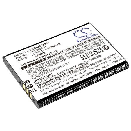 Batterie pour NUU S2801L (1200 mAh/4.56 Wh, 3.8 V)