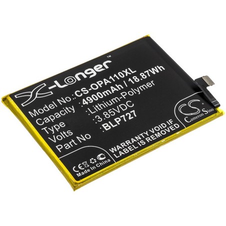 Batterie pour Oppo A11x (4900 mAh/18.87 Wh, 3.85 V)