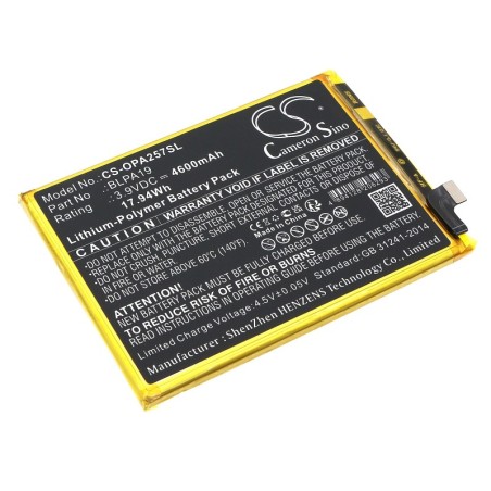 Batterie pour Oppo A58 (4600 mAh/17.94 Wh, 3.9 V)