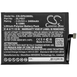 Batterie pour OnePlus E1000 (2400 mAh/9.12 Wh, 3.8 V)