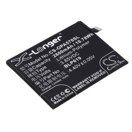 Batterie pour Oppo A39 (2800 mAh/10.78 Wh, 3.85 V)