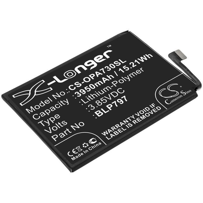 Batterie pour Oppo A73 5G (3950 mAh/15.21 Wh, 3.85 V)