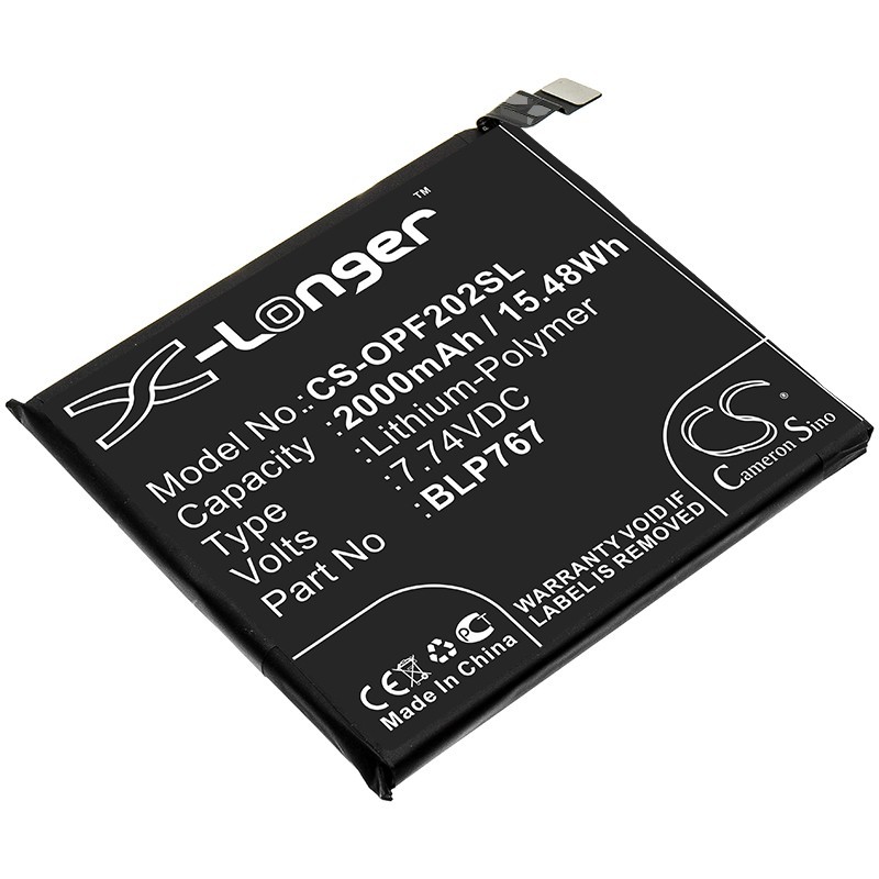 Batterie pour Oppo CPH2025 (2000 mAh/15.48 Wh, 7.74 V)