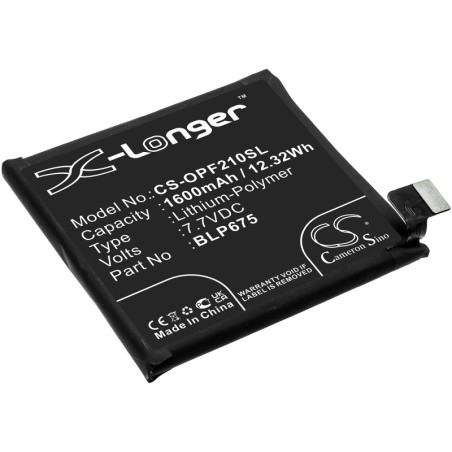 Batterie pour Oppo PAFT10 (1600 mAh/12.32 Wh, 7.7 V)